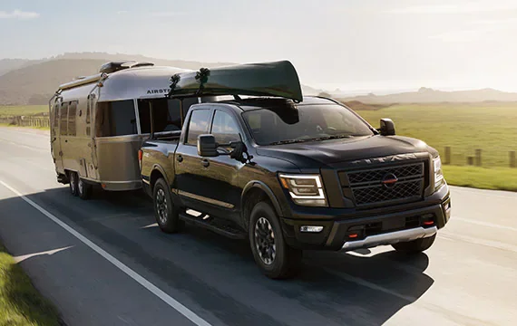 2022 Nissan TITAN towing airstream | Bedford Nissan in Bedford OH