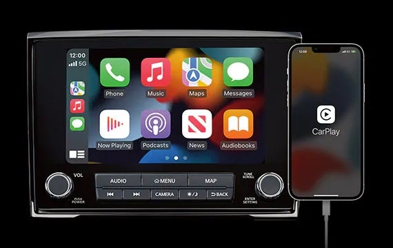 Stay connected with a standard 8" touch-screen display 2023 Nissan Titan | Bedford Nissan in Bedford OH