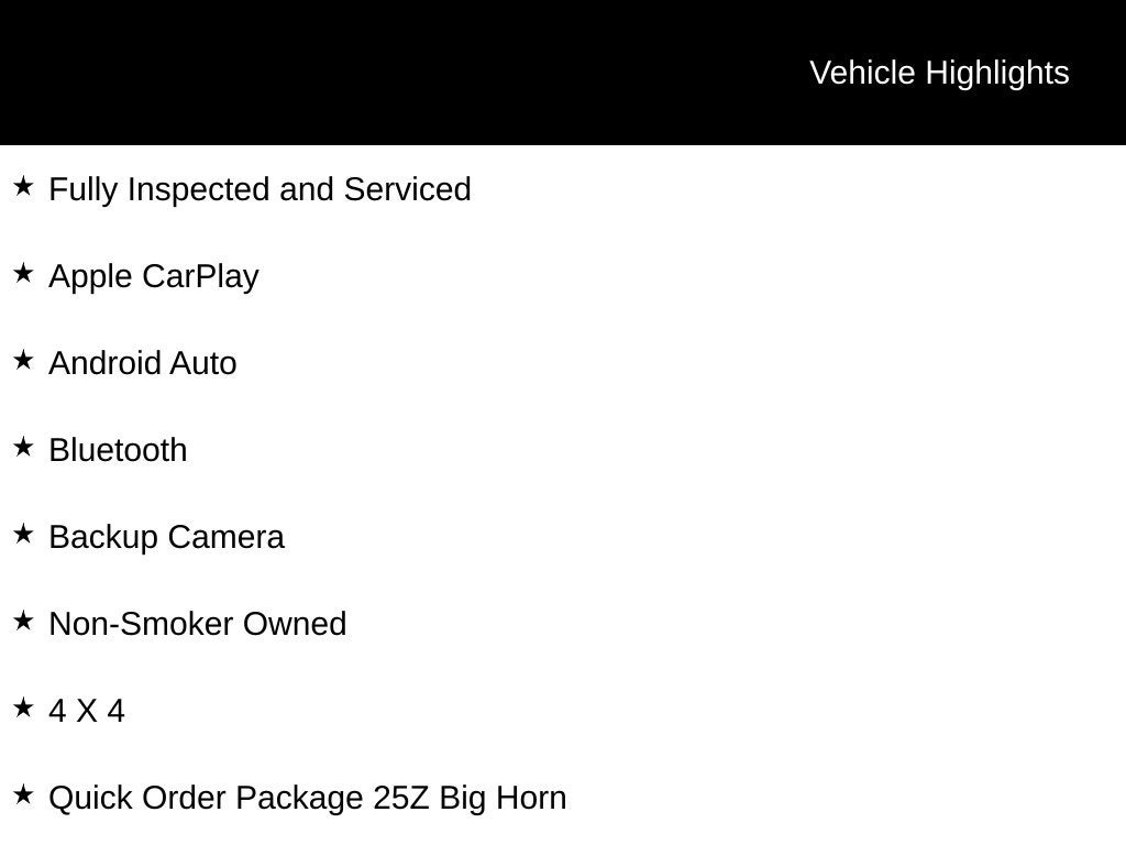 2020 RAM 1500 Big Horn/Lone Star Quad Cab 4WD
