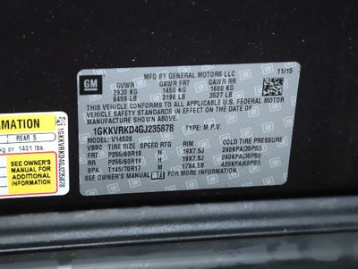 2016 GMC Acadia SLT-1 AWD