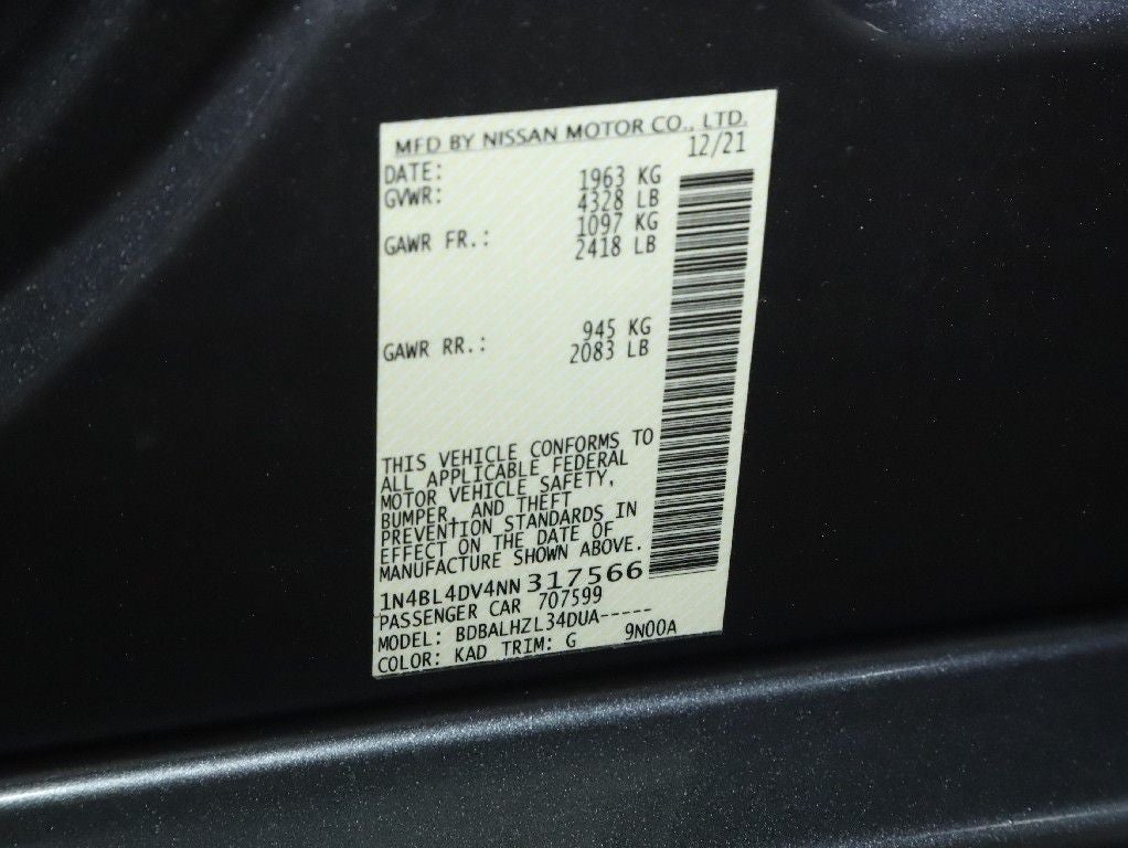 2022 Nissan Altima 2.5 SV