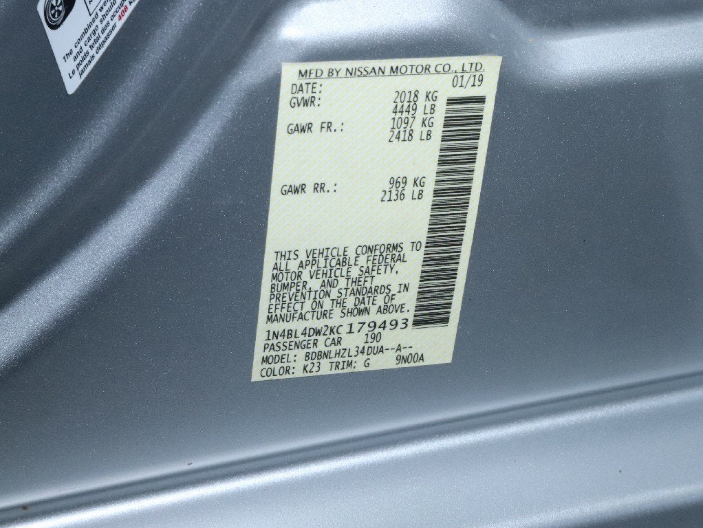 2019 Nissan Altima 2.5 SV AWD