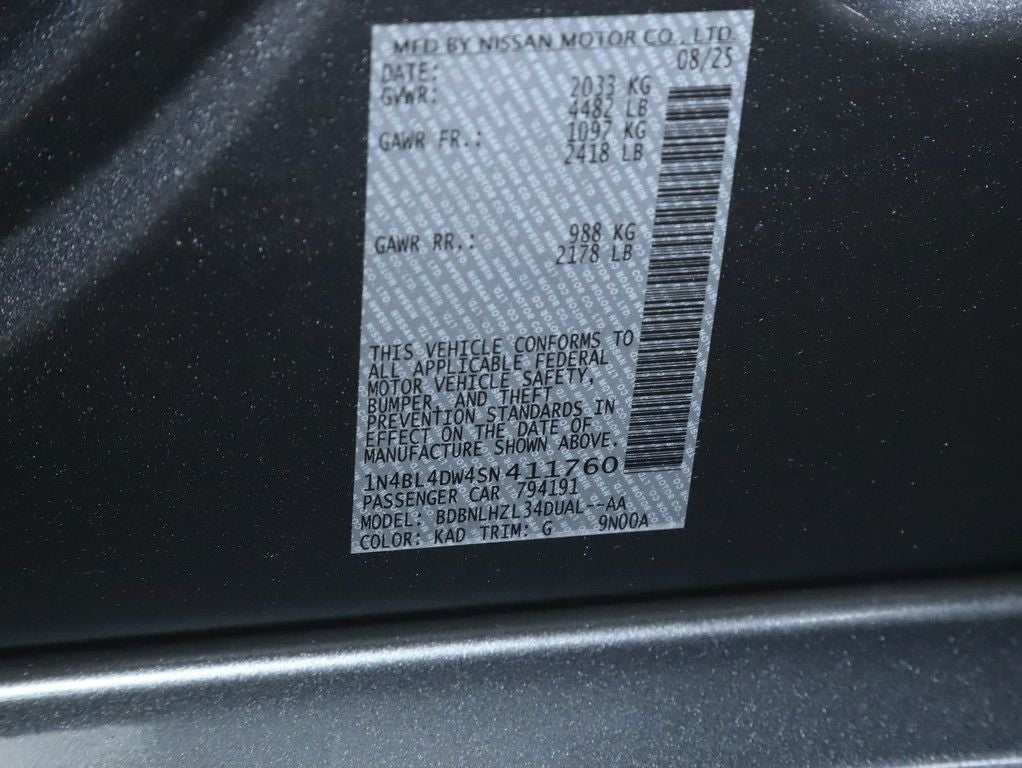 2025 Nissan Altima 2.5 SV Special Edition AWD