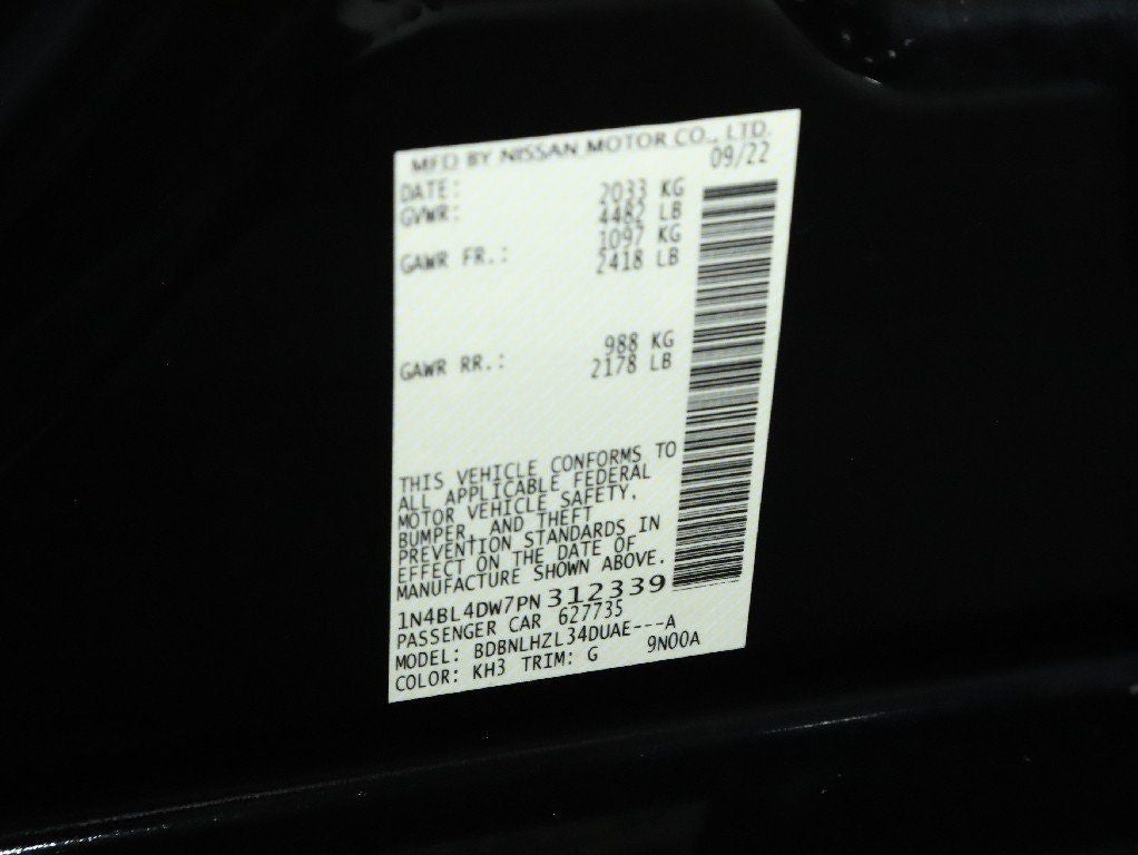 2023 Nissan Altima 2.5 SV Premium AWD