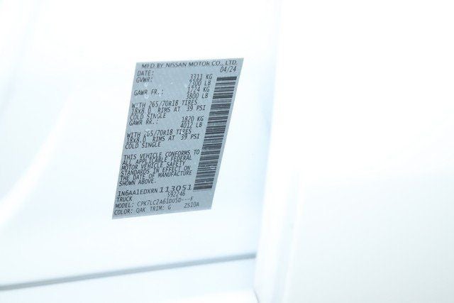 2024 Nissan Titan SV Convenience & Utility Package 4x4