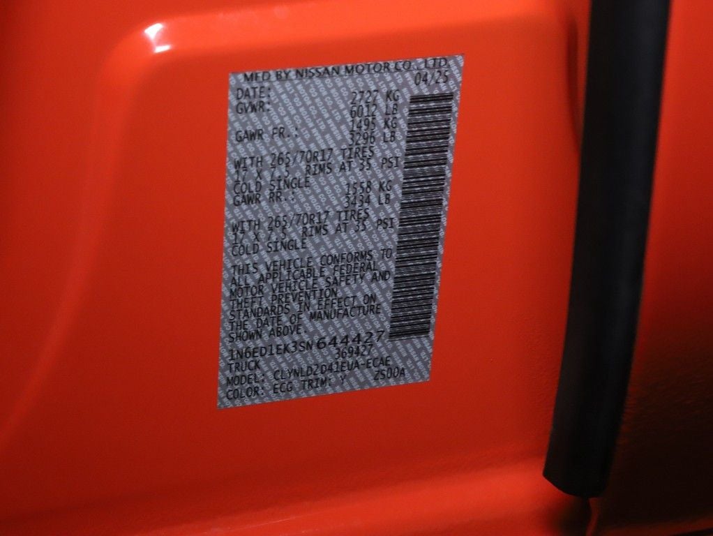 2025 Nissan Frontier PRO-4X Premium
