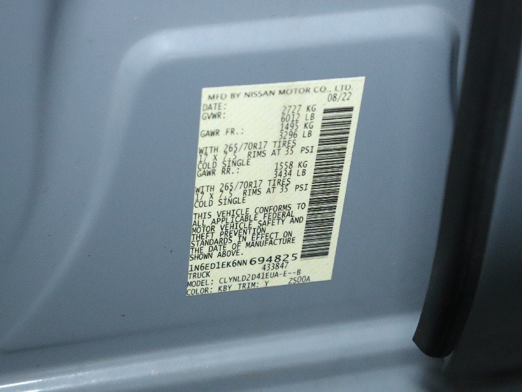 2022 Nissan Frontier PRO-4X Premium 4WD