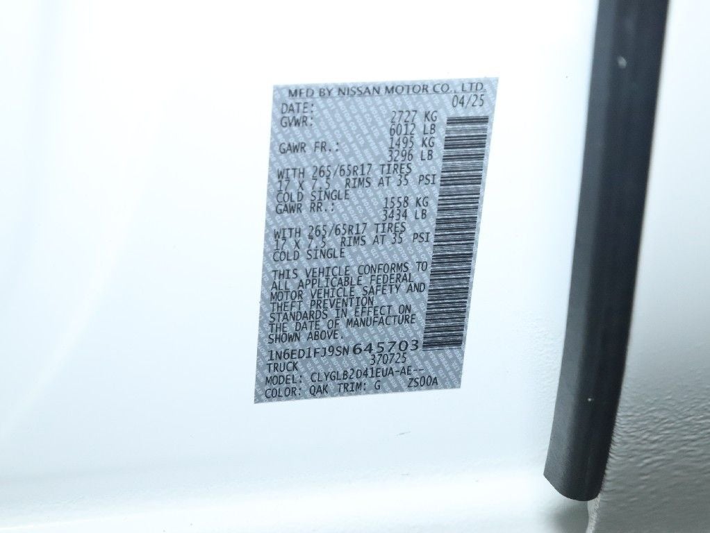 2025 Nissan Frontier SV Long Bed