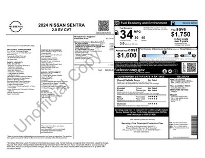 2024 Nissan Sentra SV All-Weather Package