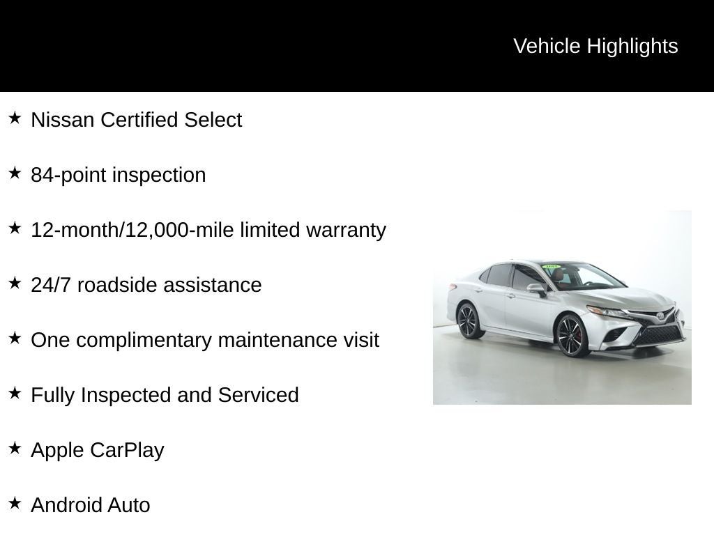 2018 Toyota Camry XSE V6