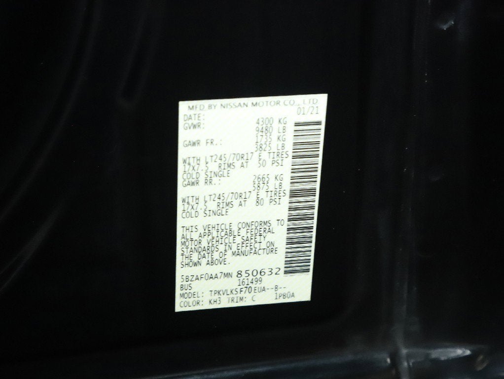 2021 Nissan NV Passenger SL 3500 12 PASSENGER