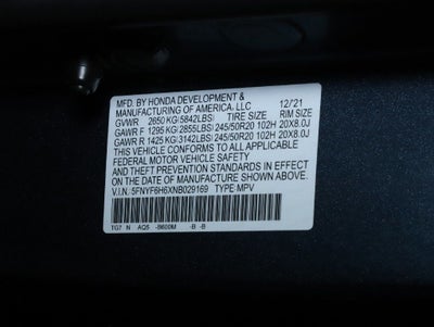 2022 Honda Pilot Touring 7 Passenger