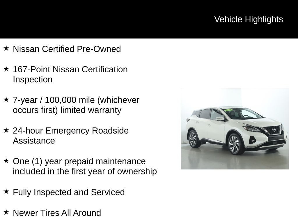 2021 Nissan Murano SL Moonroof Pkg. AWD