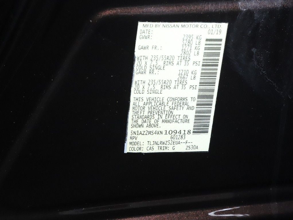 2019 Nissan Murano SL Technology AWD