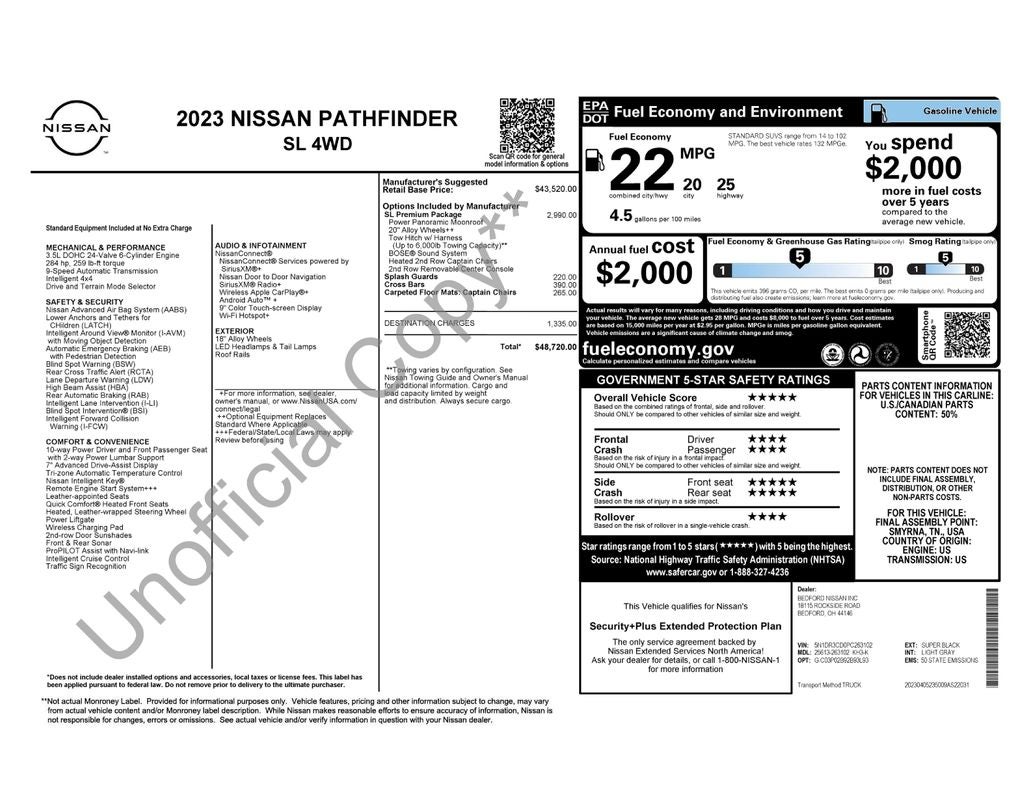 2023 Nissan Pathfinder SL Premium AWD