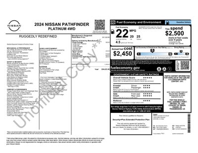 2024 Nissan Pathfinder Platinum AWD