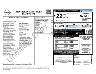 2024 Nissan Pathfinder Platinum AWD