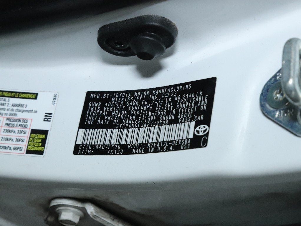 2022 Toyota Corolla SE Premium Package