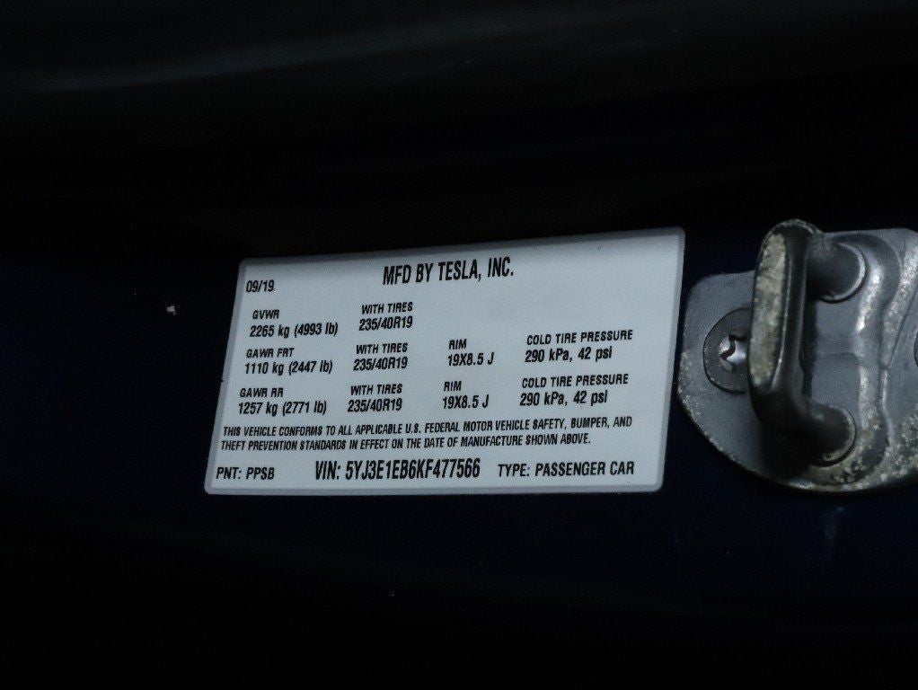 2019 Tesla Model 3 Long Range AWD