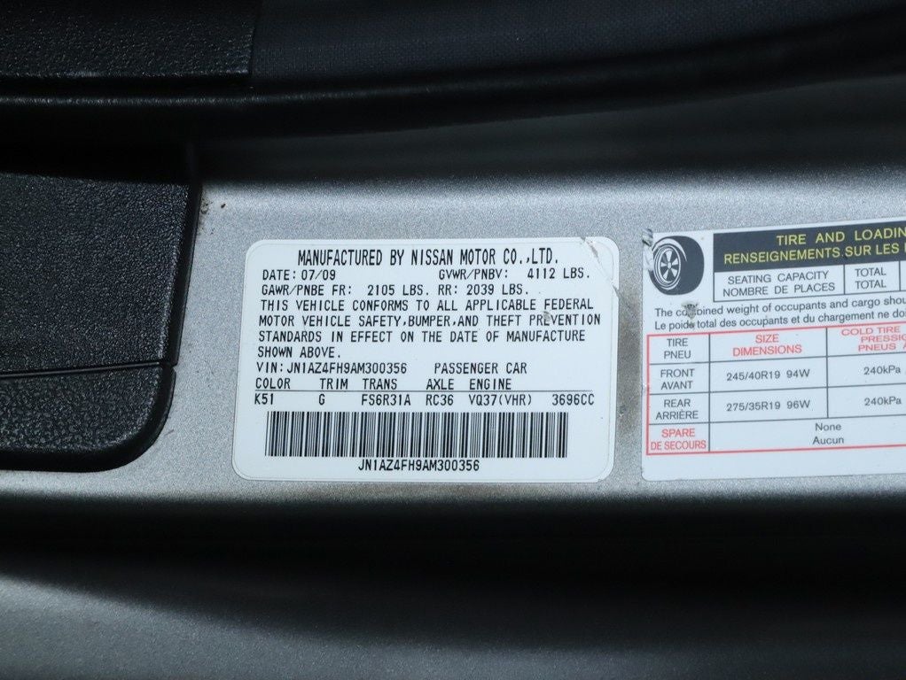 2010 Nissan 370Z Base Roadster 6-speed