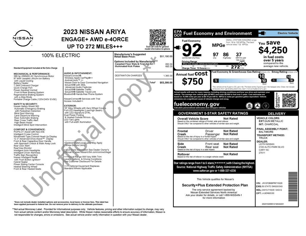 2023 Nissan Ariya ENGAGE+ e-4ORCE AWD