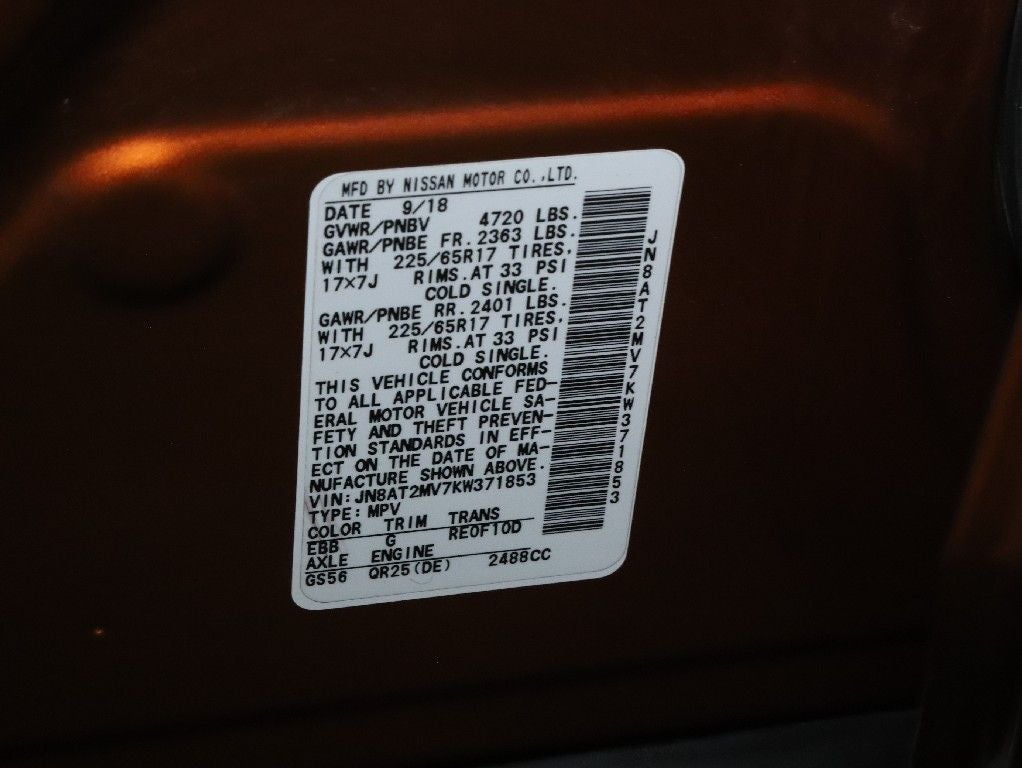 2019 Nissan Rogue SV AWD