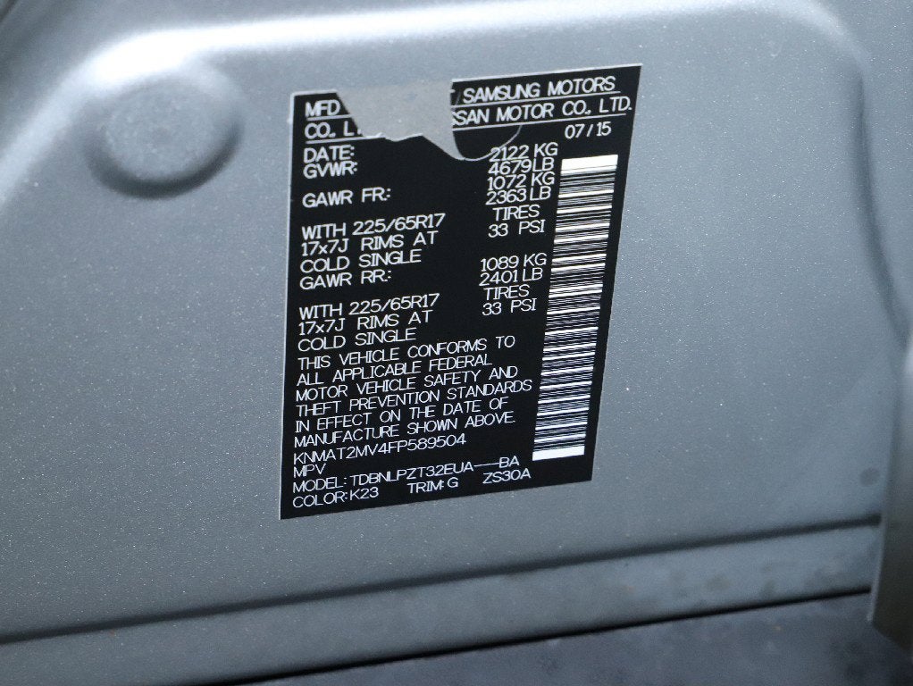 2015 Nissan Rogue S AWD