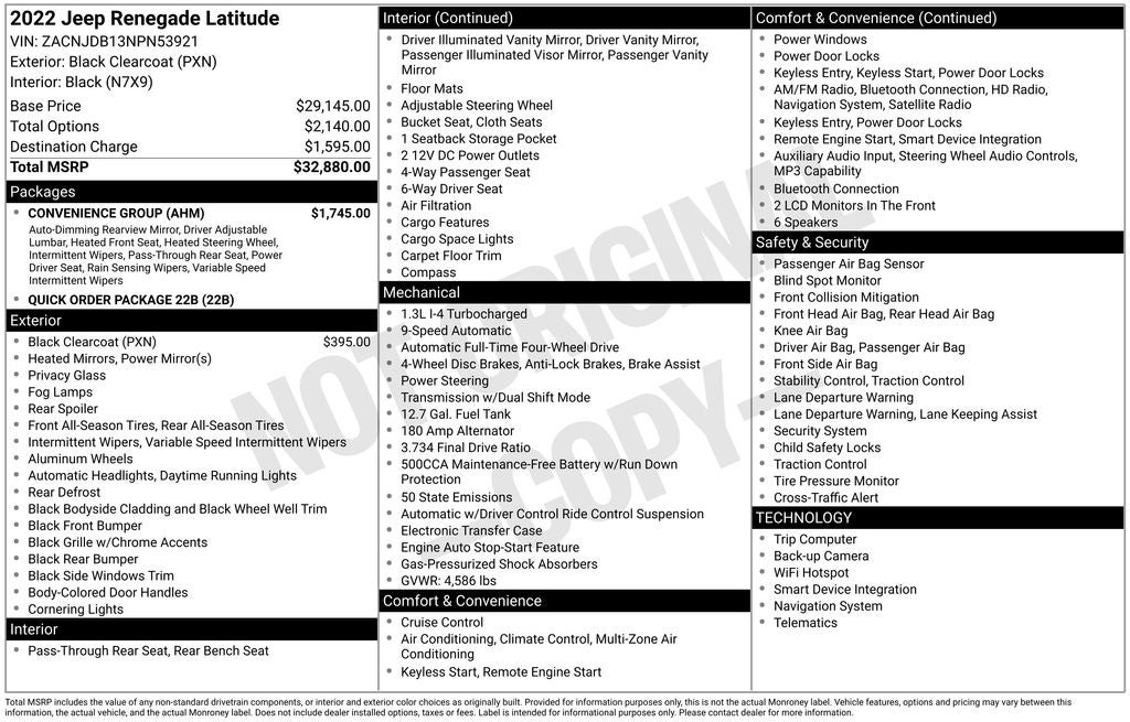 2022 Jeep Renegade Latitude 4WD